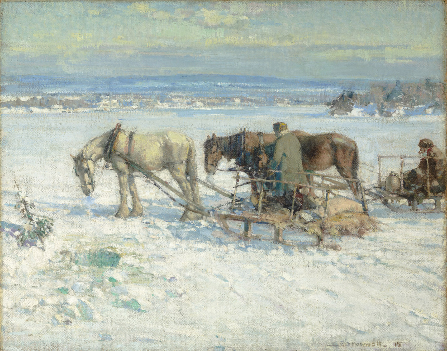 Franklin Brownell, Pêche sur glace, collines de la Gatineau