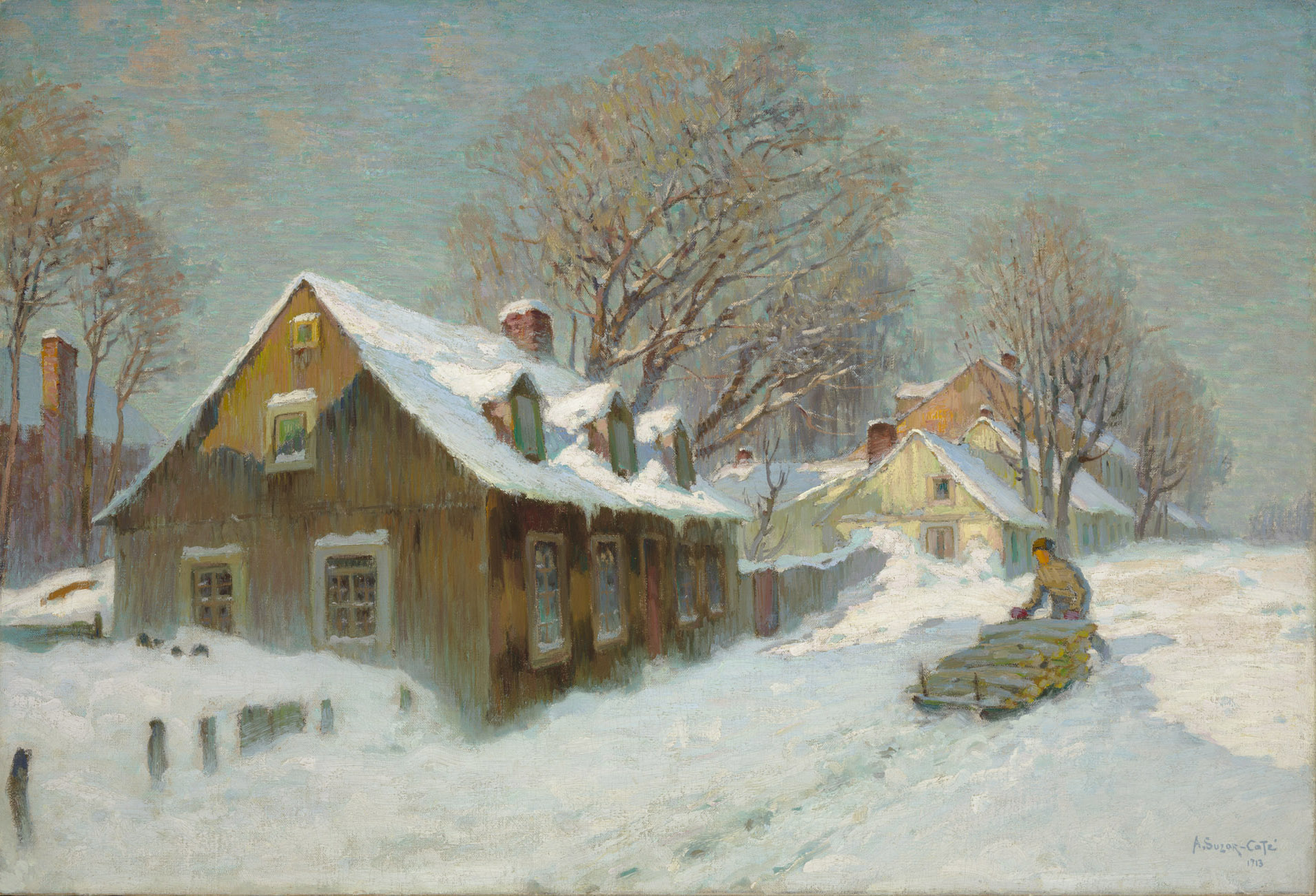 Suzor-Côté, Village en hiver